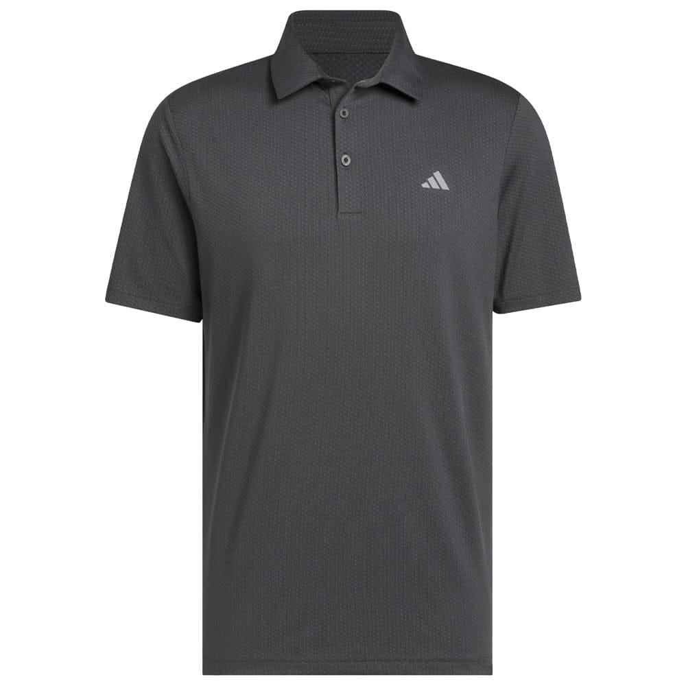 adidas Performance Textured Polo Shirt - Carbon/Black