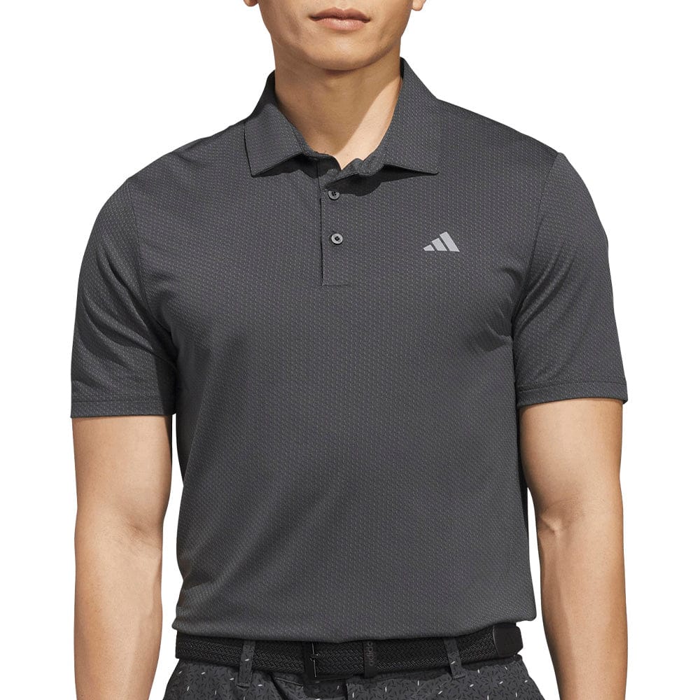 adidas Performance Textured Polo Shirt - Carbon/Black
