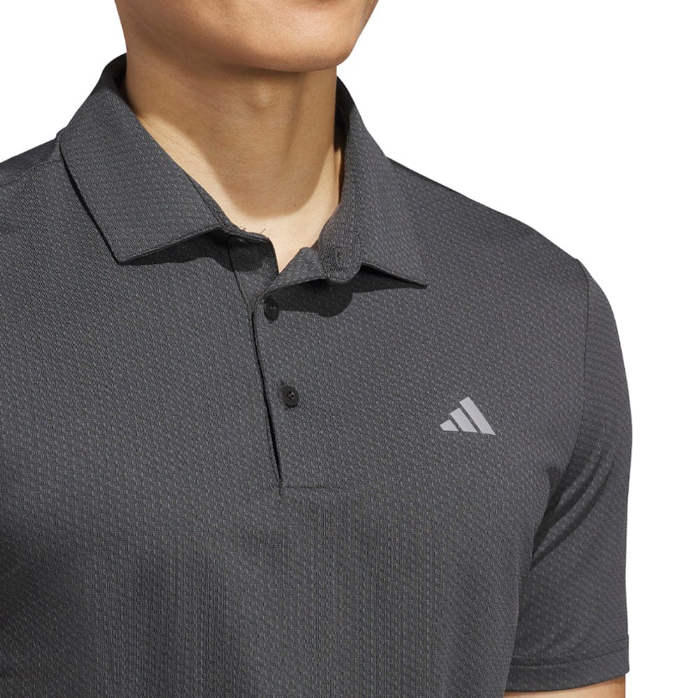 adidas Performance Textured Polo Shirt - Carbon/Black