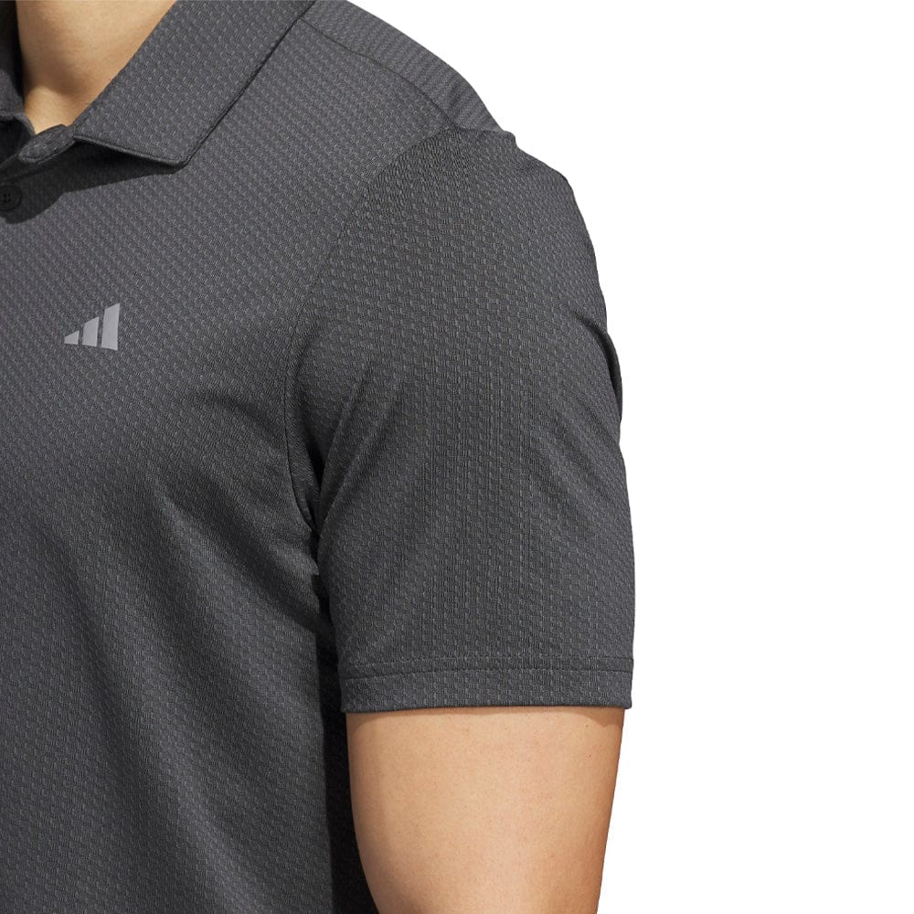 adidas Performance Textured Polo Shirt - Carbon/Black