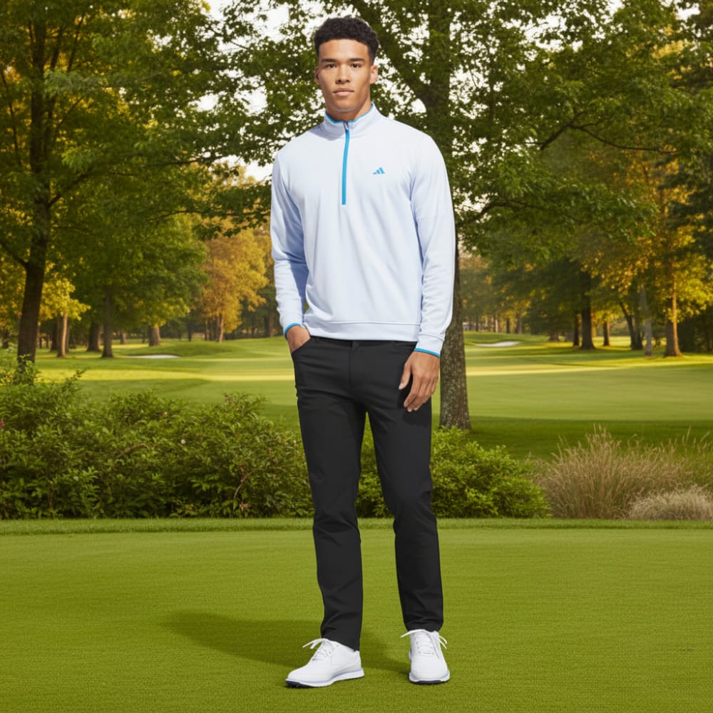 adidas Lightweight Half-Zip Top - Crystal Sky