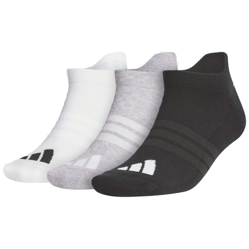 adidas Performance (3 Pairs) Ankle Socks - White/Light Grey Heather/Black