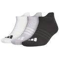 adidas Performance (3 Pairs) Ankle Socks - White/Light Grey Heather/Black