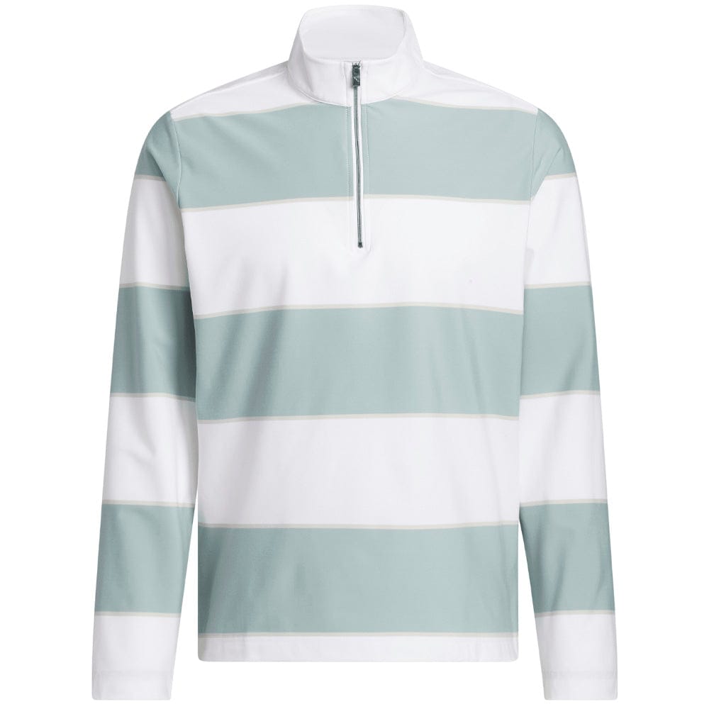 adidas Ultimate365 Rugby Stripe Quarter-Zip - Wonder Sage/White