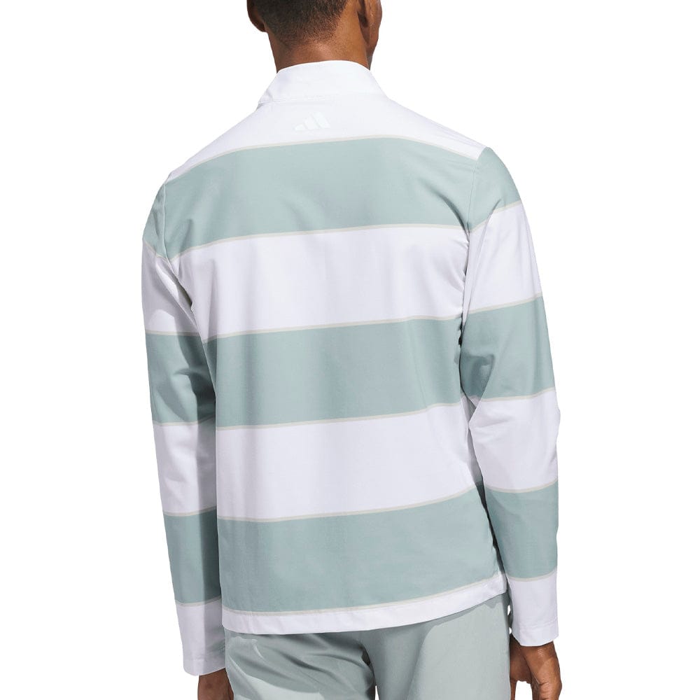 adidas Ultimate365 Rugby Stripe Quarter-Zip - Wonder Sage/White