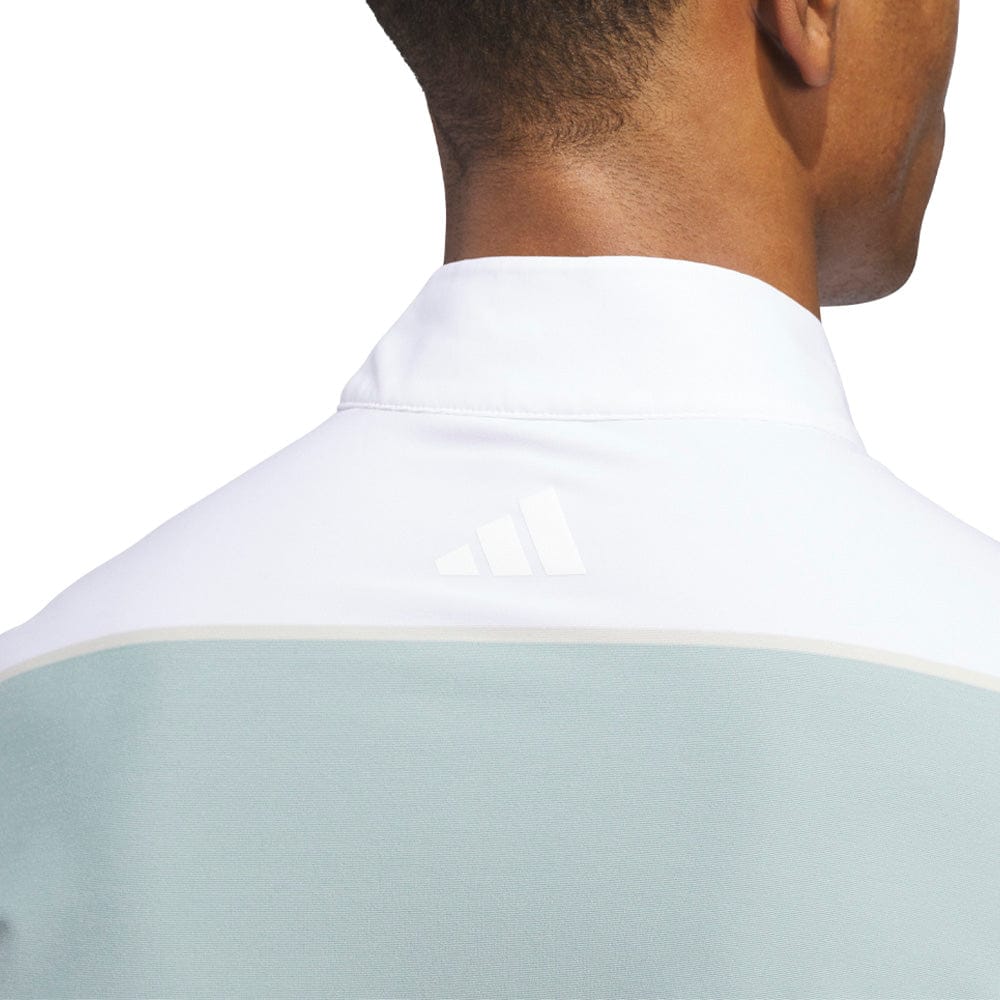 adidas Ultimate365 Rugby Stripe Quarter-Zip - Wonder Sage/White