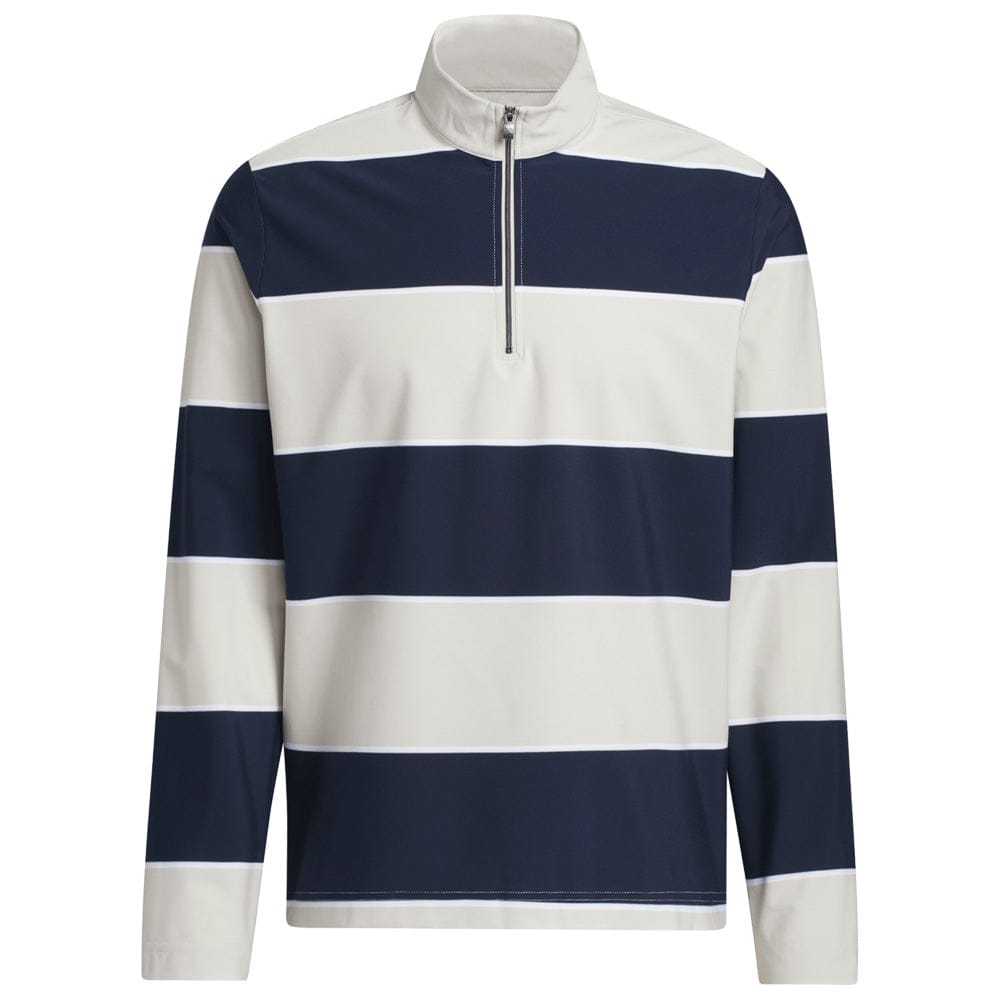adidas Ultimate365 Rugby Stripe Quarter-Zip - Collegiate Navy/Wonder Alumina