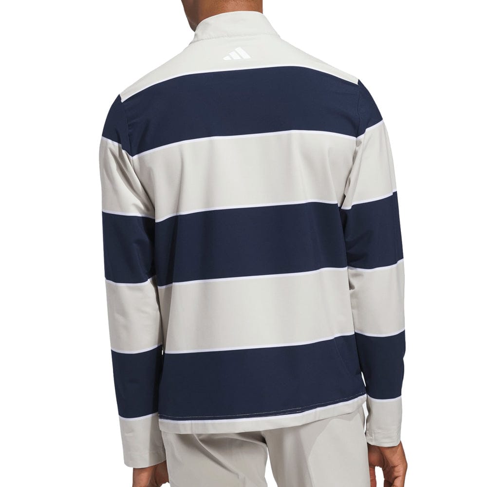 adidas Ultimate365 Rugby Stripe Quarter-Zip - Collegiate Navy/Wonder Alumina
