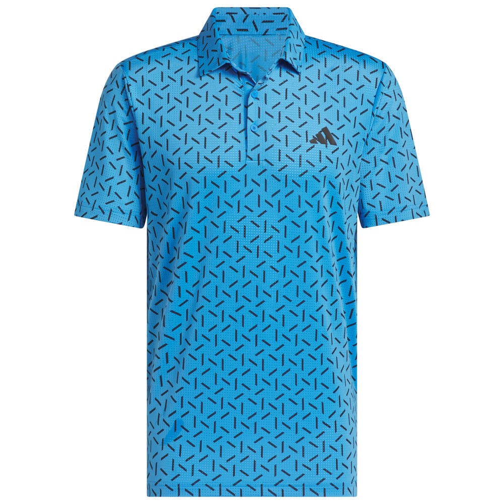 adidas Ultimate365 Mesh Print Climacool Polo - Lucid Ray Blue