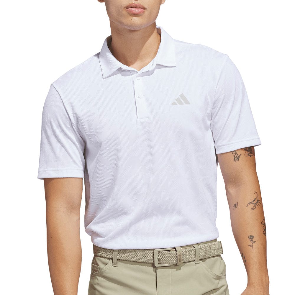 adidas Ultimate365 Jacquard Polo Shirt - White