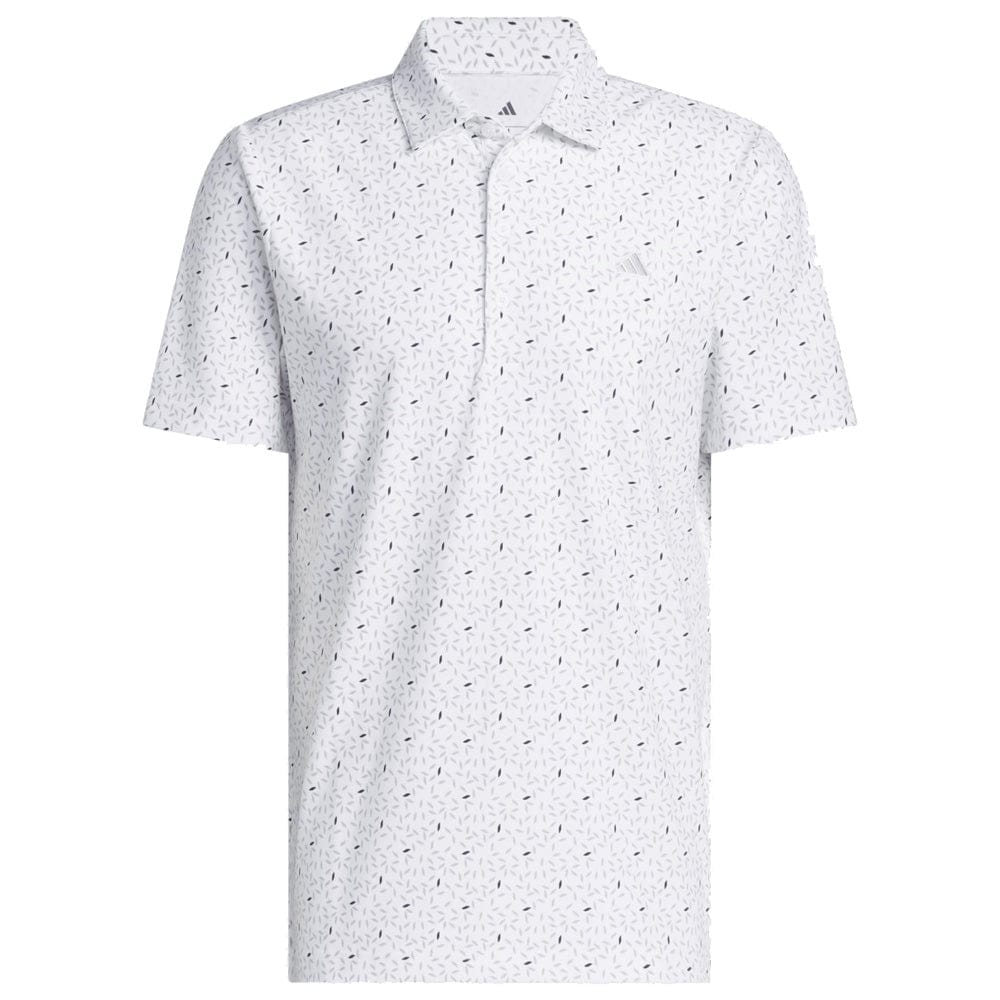 adidas Ultimate365+ Soft Print Polo Shirt - White/Wonder Sage