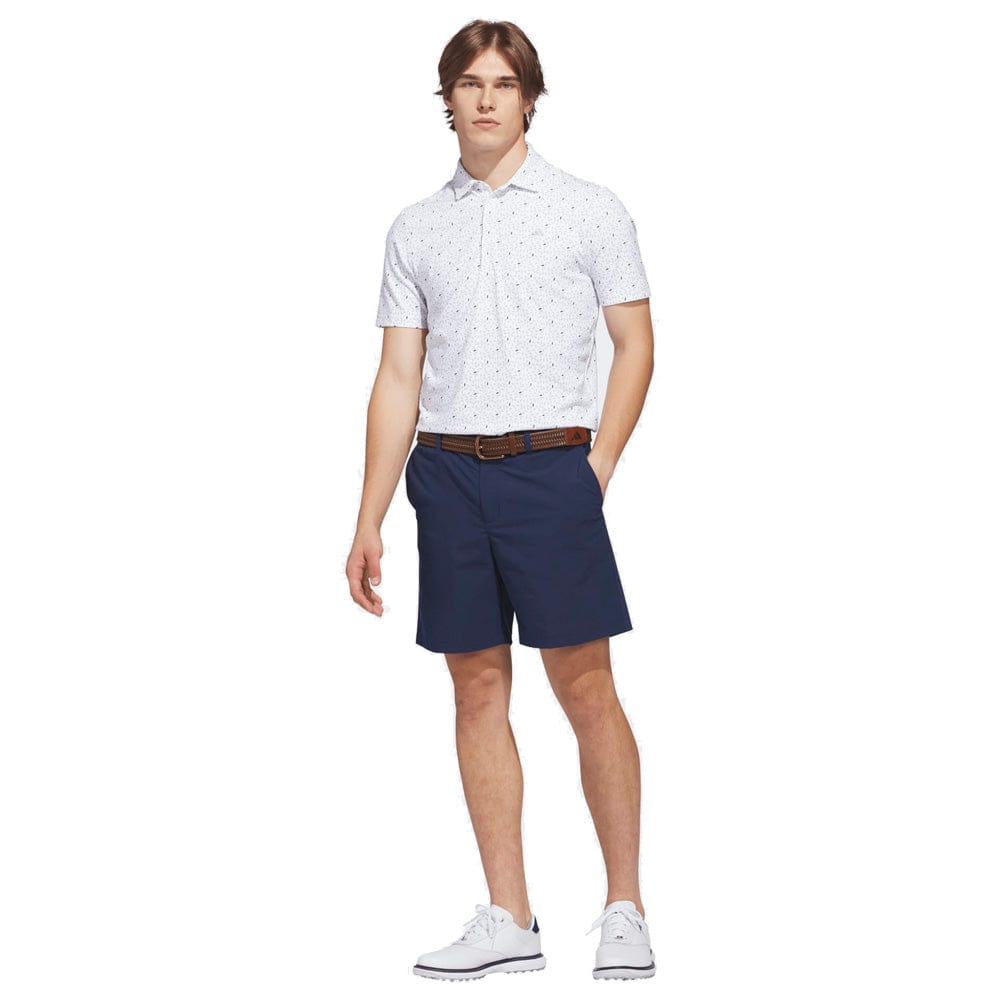 adidas Ultimate365+ Soft Print Polo Shirt - White/Wonder Sage