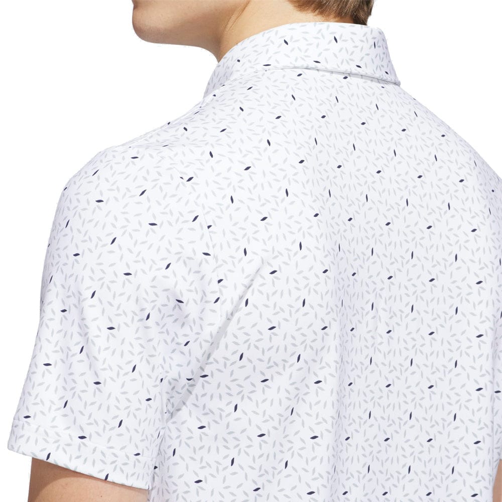 adidas Ultimate365+ Soft Print Polo Shirt - White/Wonder Sage