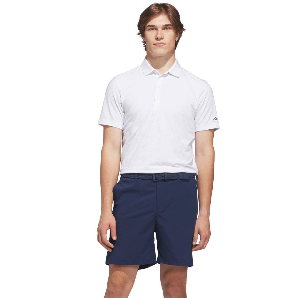 adidas Ultimate365+ Go-To Print Polo Shirt - White/Grey Three