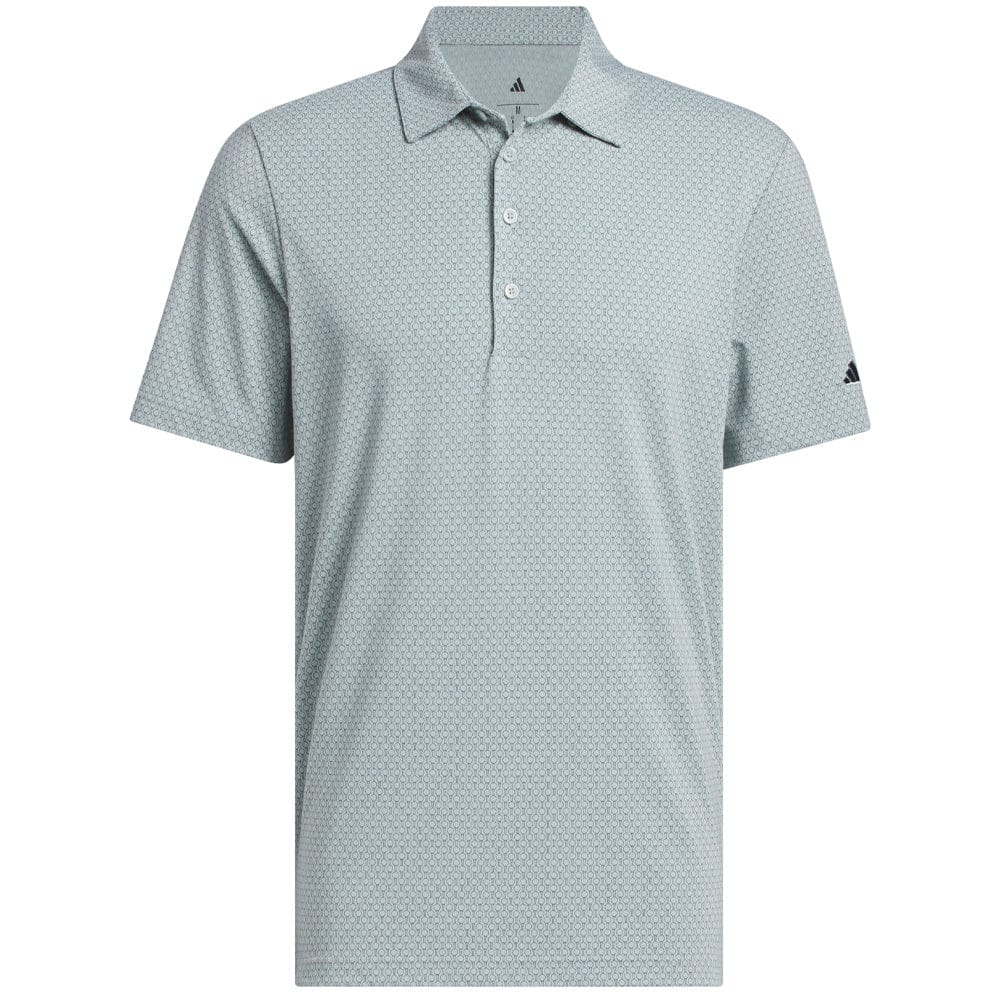 adidas Ultimate365+ Go-To Print Polo Shirt - Wonder Sage/Collegiate Navy