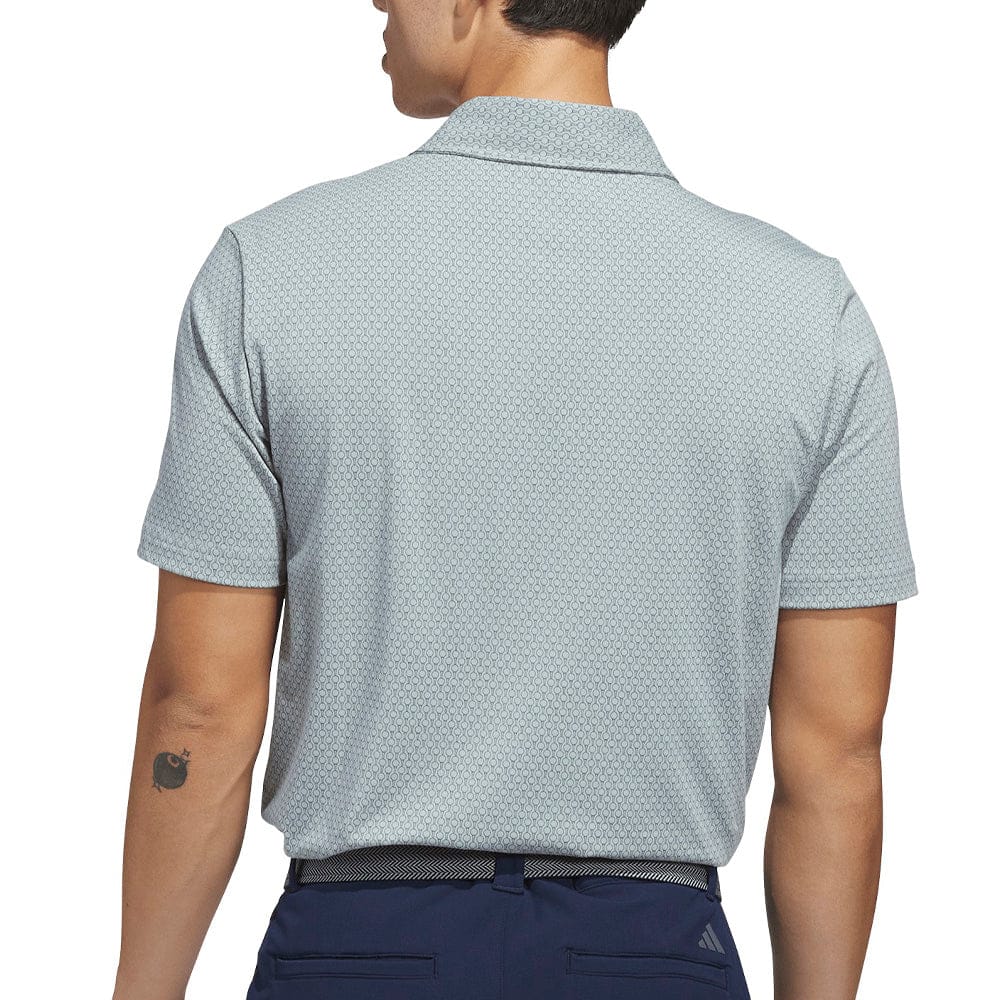 adidas Ultimate365+ Go-To Print Polo Shirt - Wonder Sage/Collegiate Navy