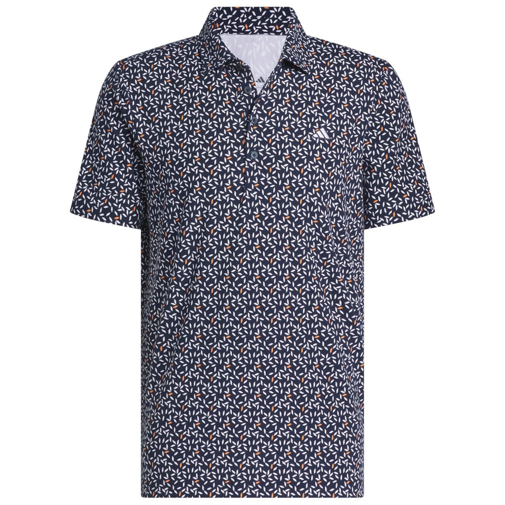 adidas Ultimate365+ Soft Print Polo Shirt - Collegiate Navy/White