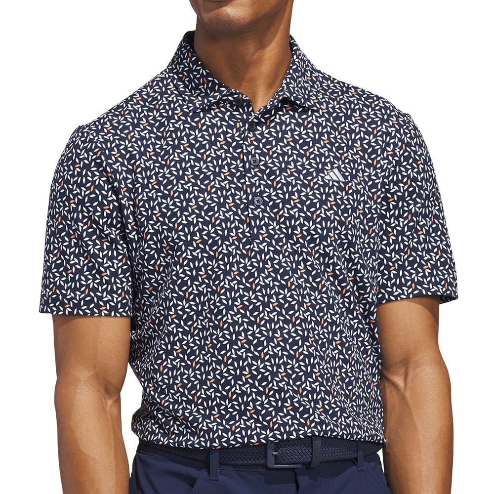 adidas Ultimate365+ Soft Print Polo Shirt - Collegiate Navy/White