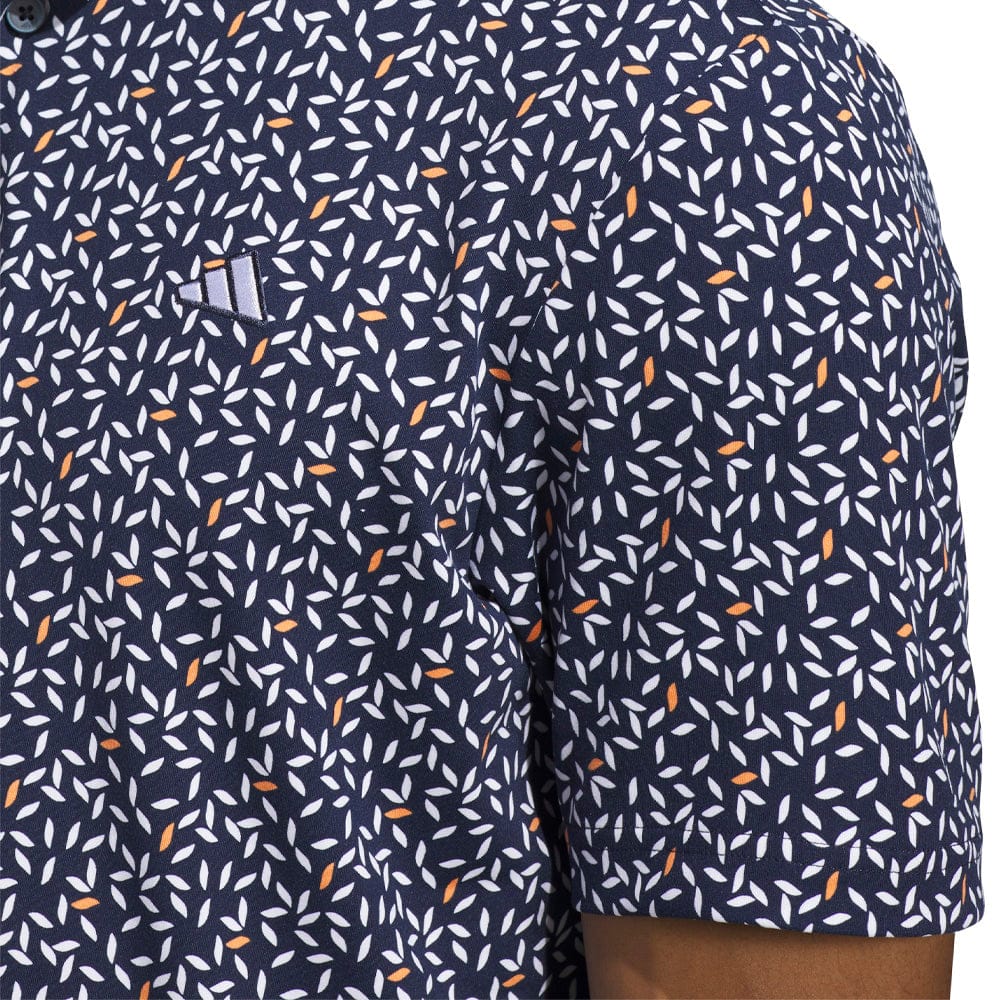 adidas Ultimate365+ Soft Print Polo Shirt - Collegiate Navy/White