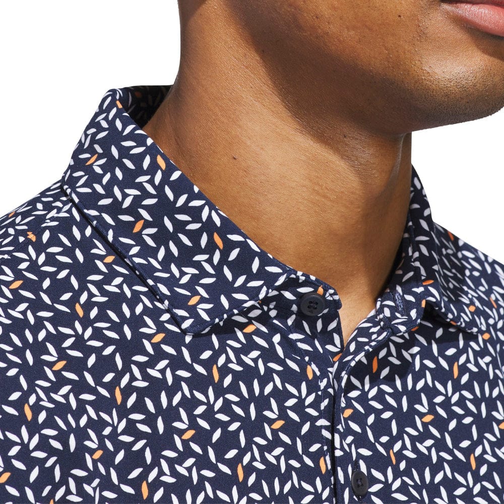 adidas Ultimate365+ Soft Print Polo Shirt - Collegiate Navy/White