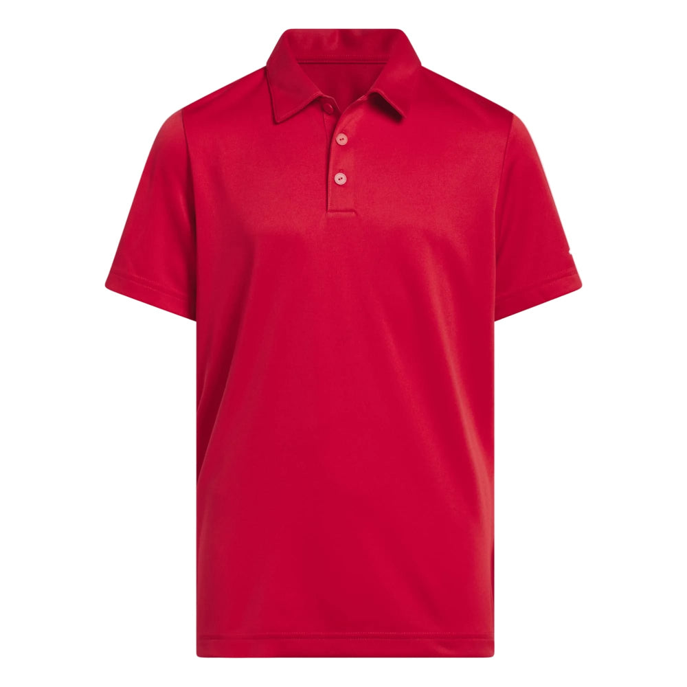 adidas Youth Performance Short Sleeve Polo Shirt - Collegiate Red
