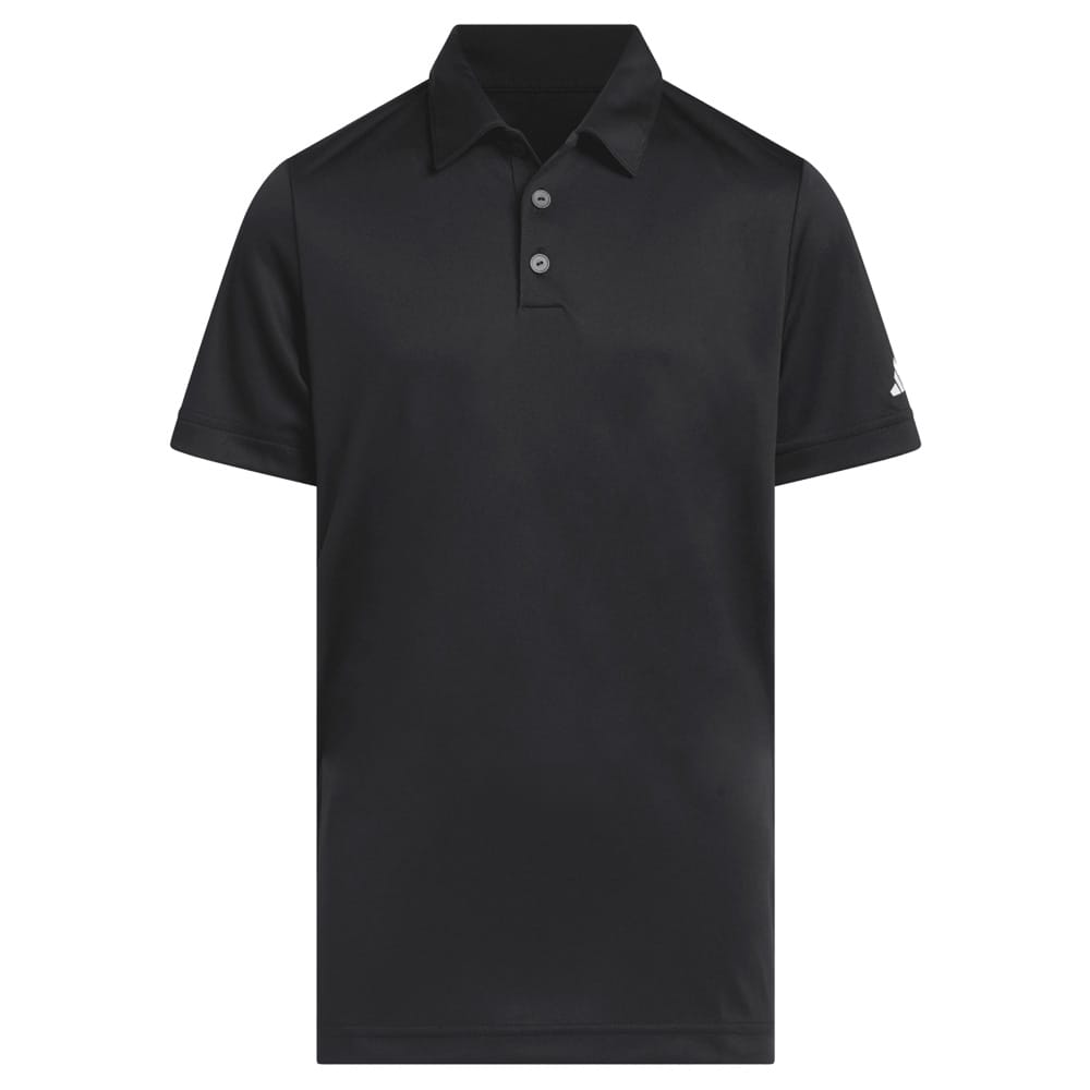 adidas Youth Performance Short Sleeve Polo Shirt - Black