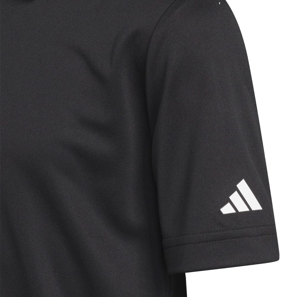 adidas Youth Performance Short Sleeve Polo Shirt - Black