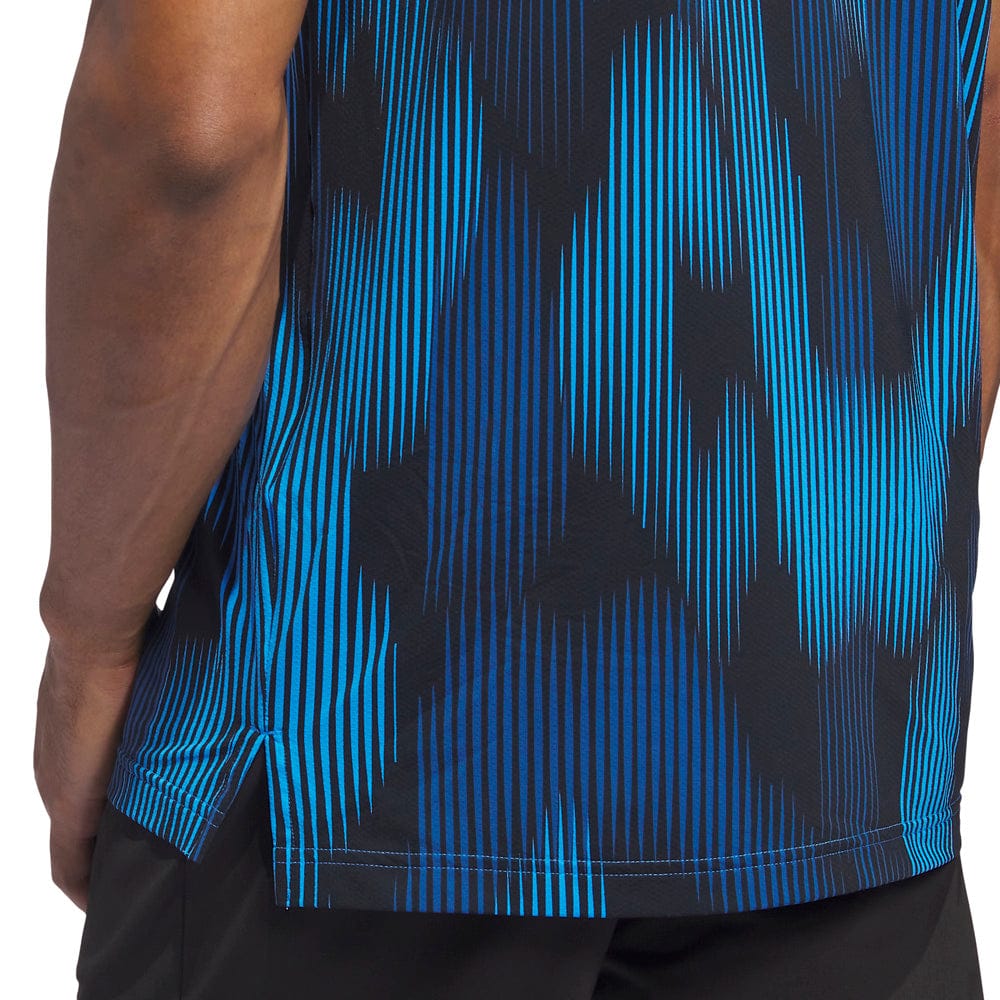 adidas Ultimate365 Tour Cool Feel Print Polo Shirt - Lucid Ray Blue