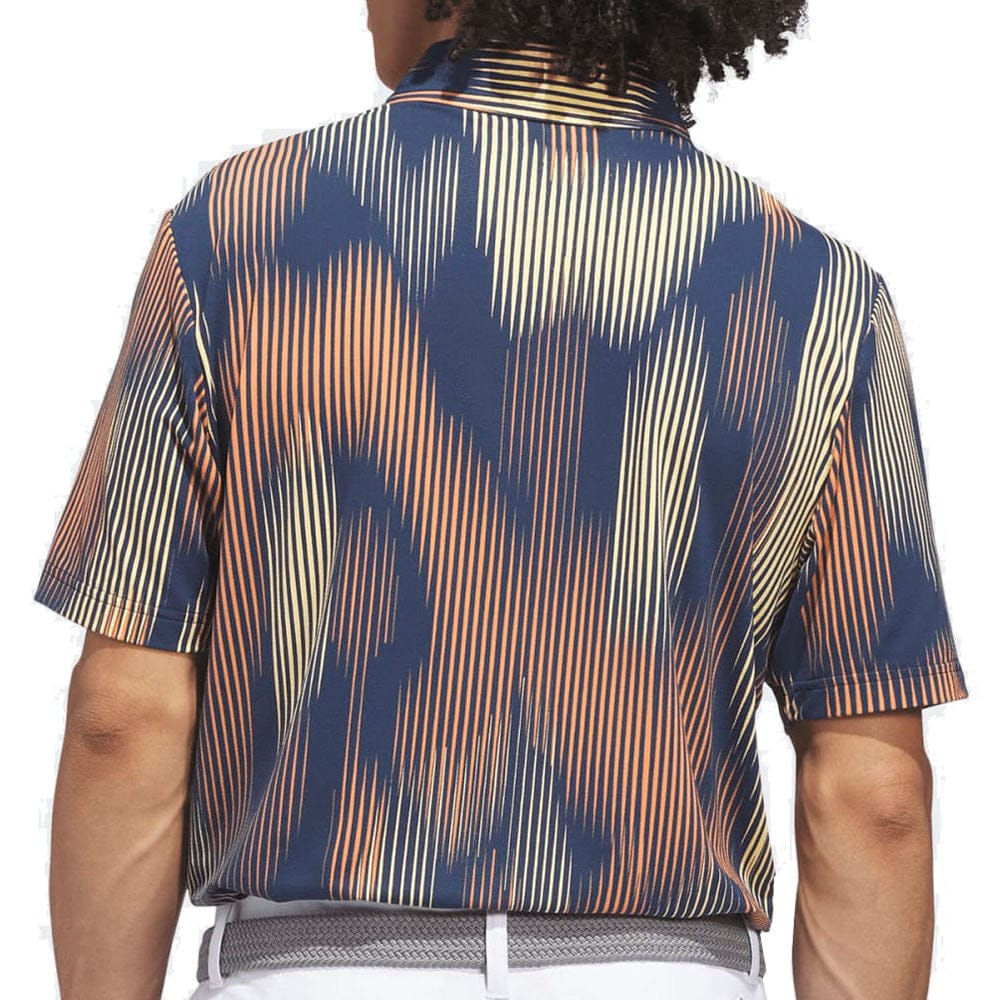 adidas Ultimate365 Tour Cool Feel Print Polo Shirt - Semi Ice Tangerine