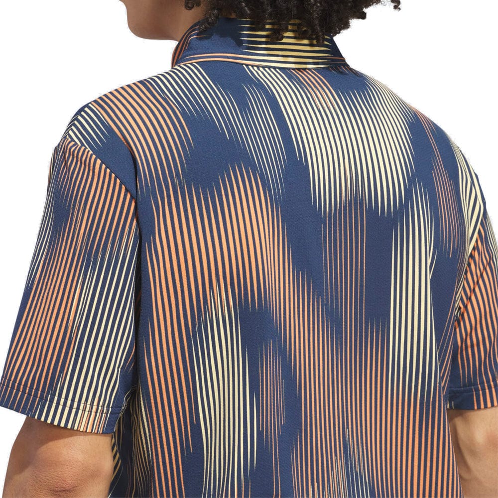adidas Ultimate365 Tour Cool Feel Print Polo Shirt - Semi Ice Tangerine