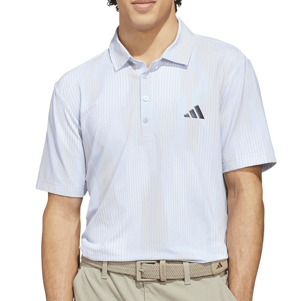 adidas Ultimate365 Tour Cool Feel Print Polo Shirt - Crystal Sky