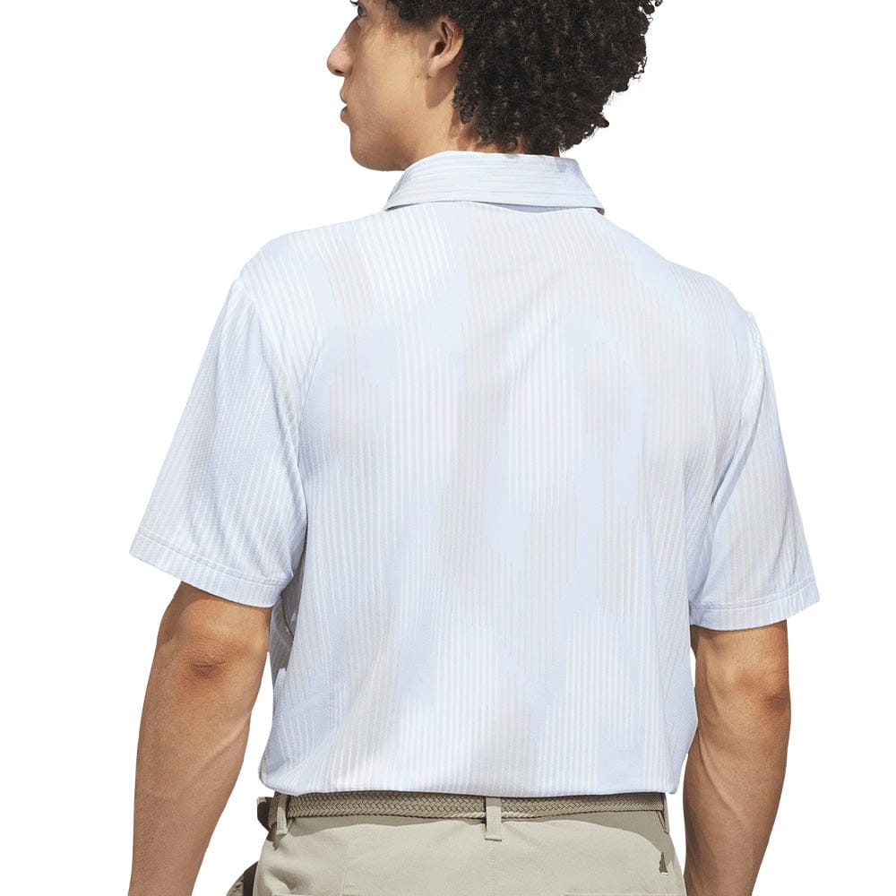adidas Ultimate365 Tour Cool Feel Print Polo Shirt - Crystal Sky