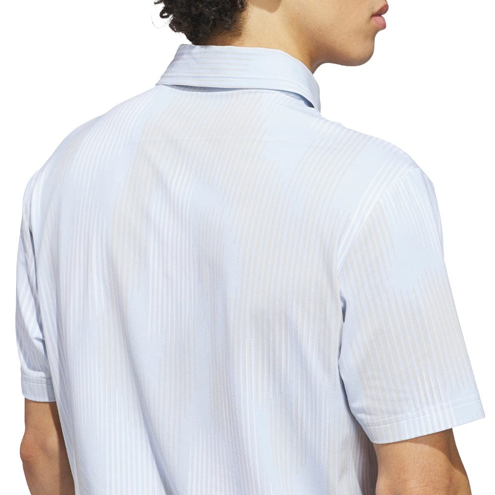 adidas Ultimate365 Tour Cool Feel Print Polo Shirt - Crystal Sky