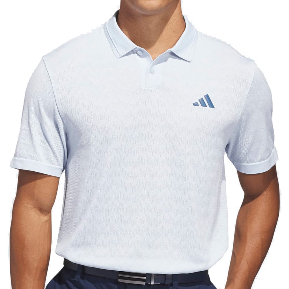 adidas Ultimate365 Tour Seamless Polo Shirt - Crystal Sky/White