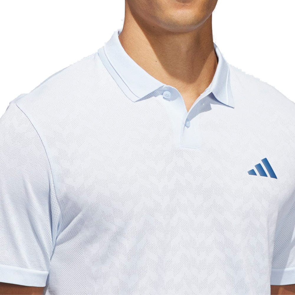 adidas Ultimate365 Tour Seamless Polo Shirt - Crystal Sky/White