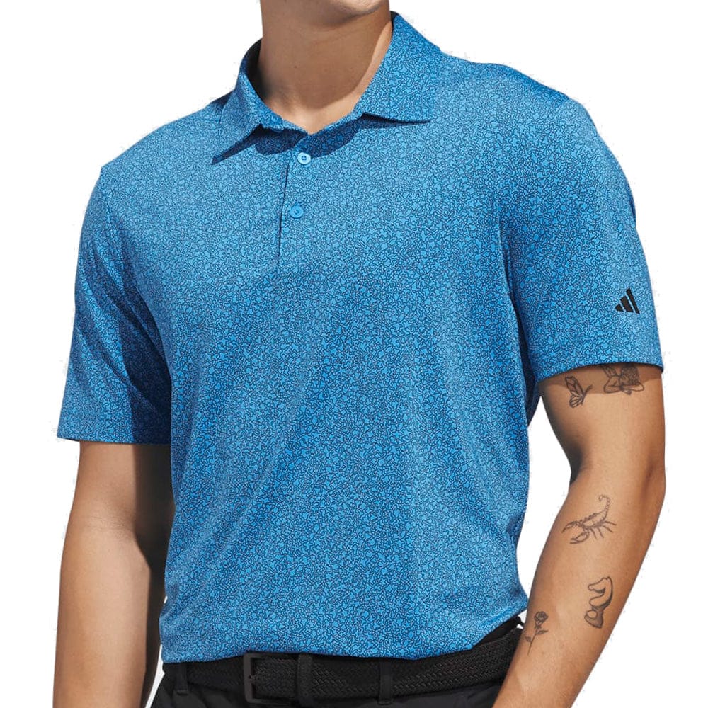 adidas Ultimate365 Mini Bunker Polo Shirt - Lucid Ray Blue