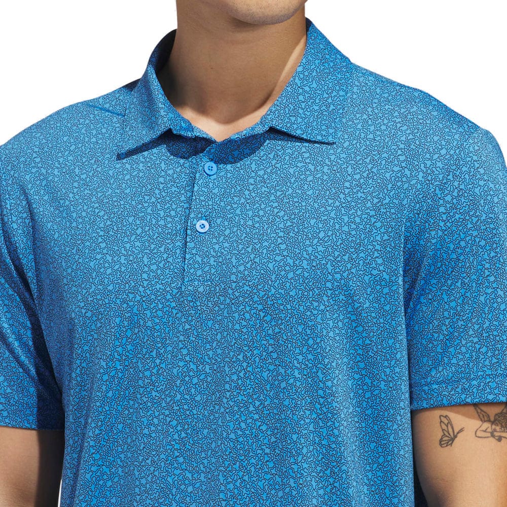 adidas Ultimate365 Mini Bunker Polo Shirt - Lucid Ray Blue