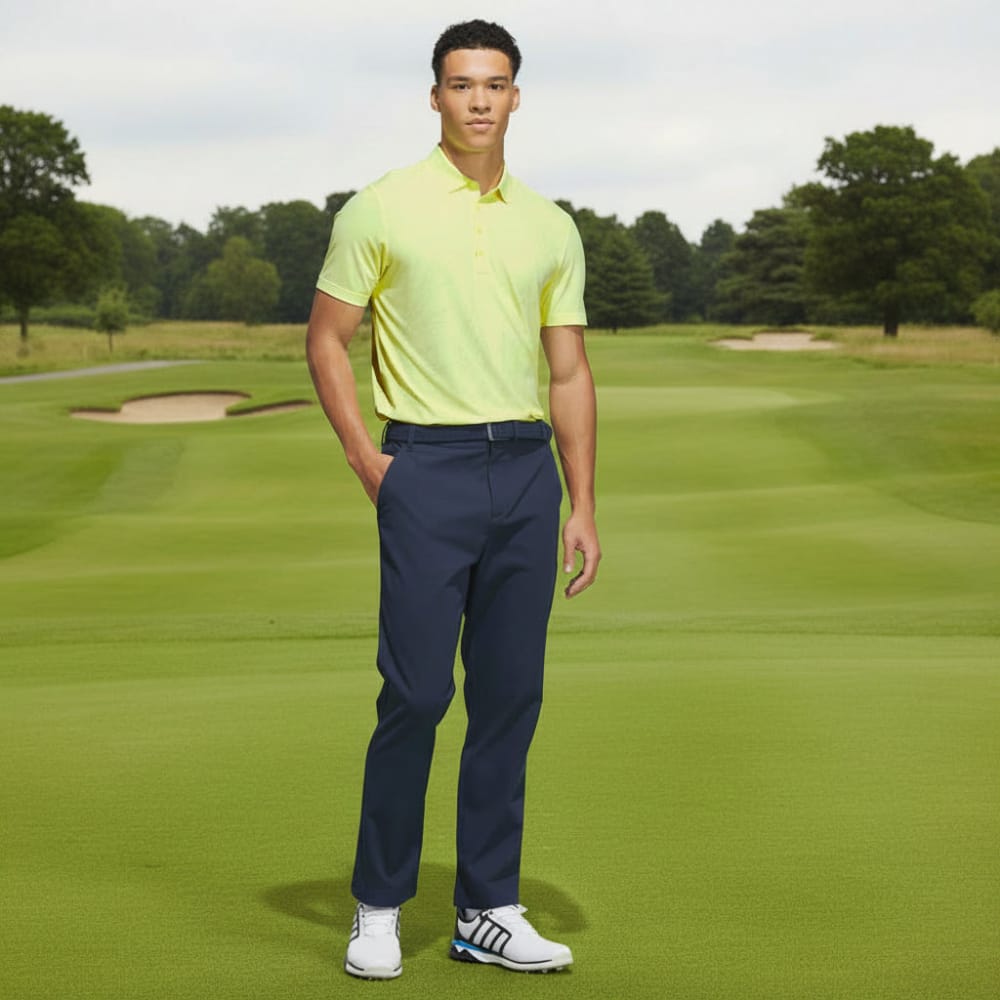 adidas Ultimate365 Tour Cool Feeling Fescue Polo Shirt - Frozen Lemon