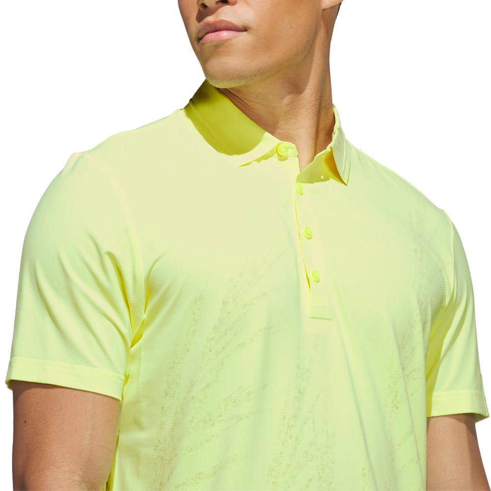 adidas Ultimate365 Tour Cool Feeling Fescue Polo Shirt - Frozen Lemon