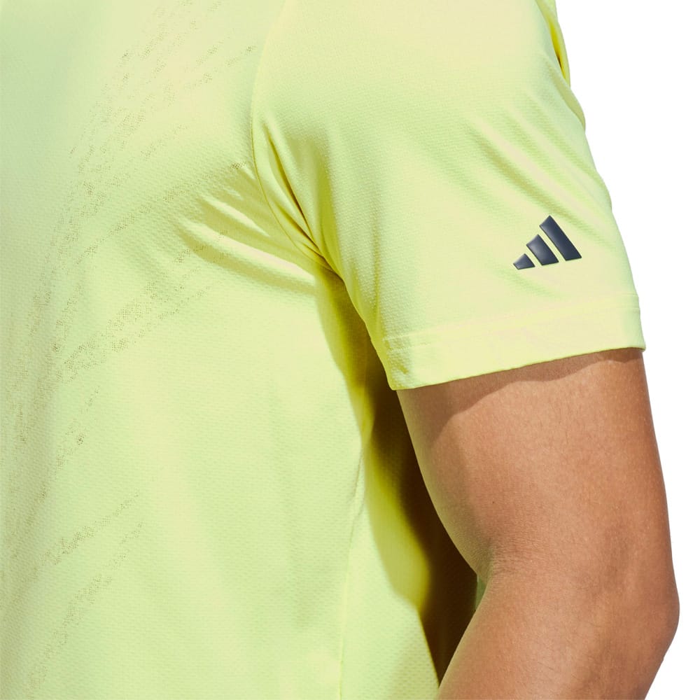 adidas Ultimate365 Tour Cool Feeling Fescue Polo Shirt - Frozen Lemon