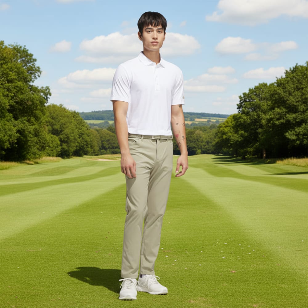adidas Ultimate365 Tour Cool Feeling Fescue Polo Shirt - White