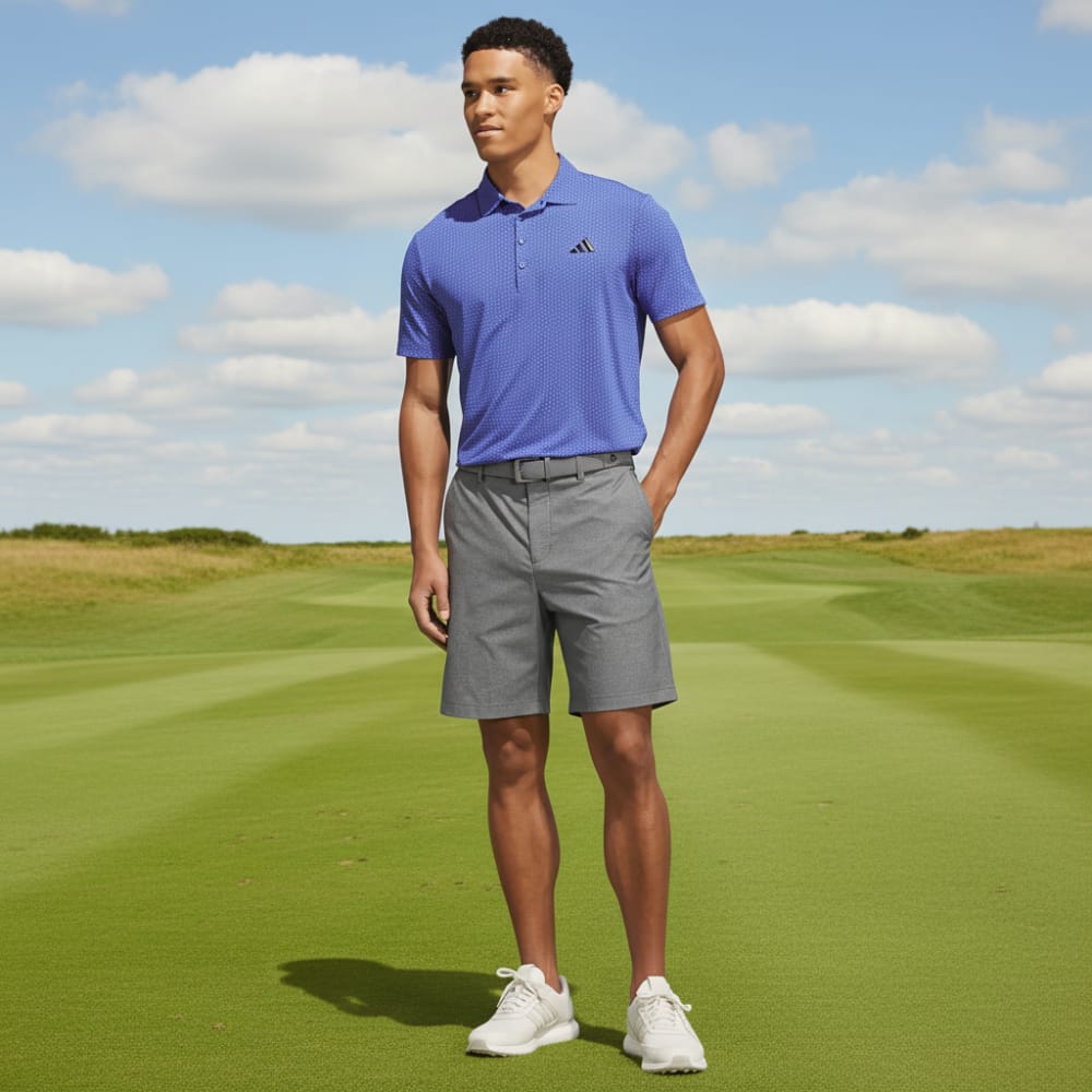 adidas Ultimate365 Tour Cool Feeling Deco Polo Shirt - Dual Indigo/Real Lilac
