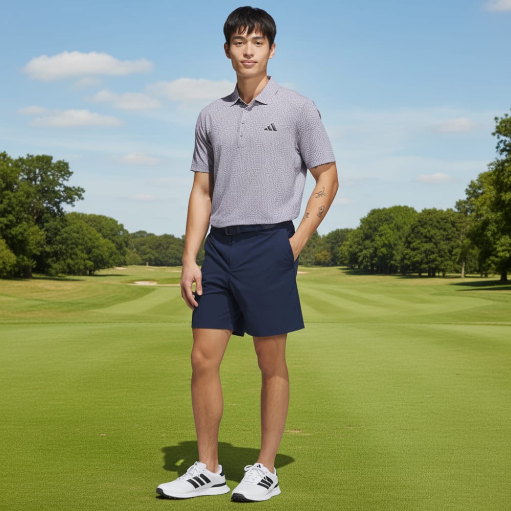adidas Ultimate365 Tour Cool Feeling Deco Polo Shirt - Slate/Glory Grey