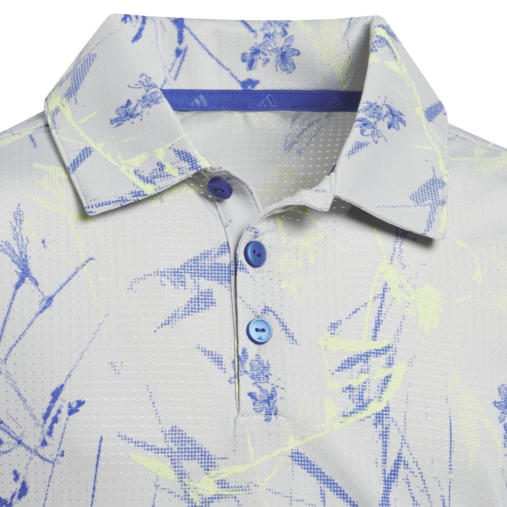 adidas Youth Climacool Mesh Printed Polo Shirt - Frozen Lemon