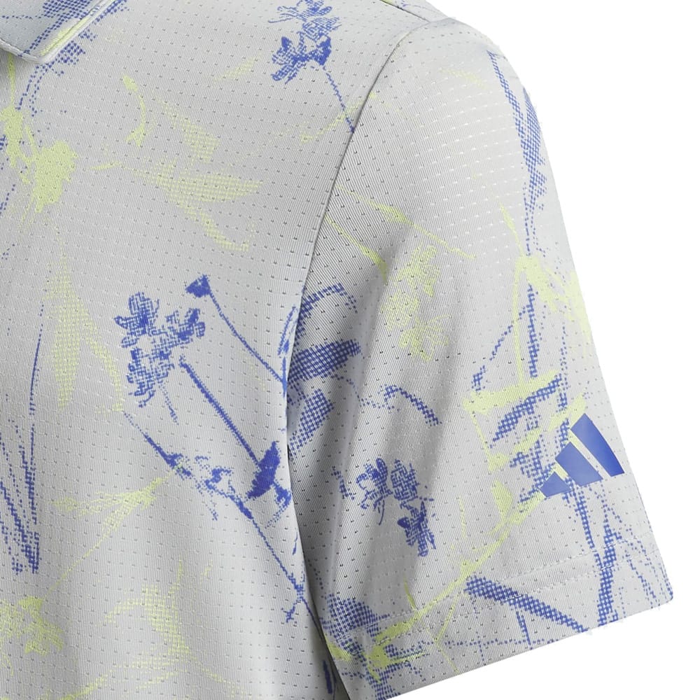 adidas Youth Climacool Mesh Printed Polo Shirt - Frozen Lemon
