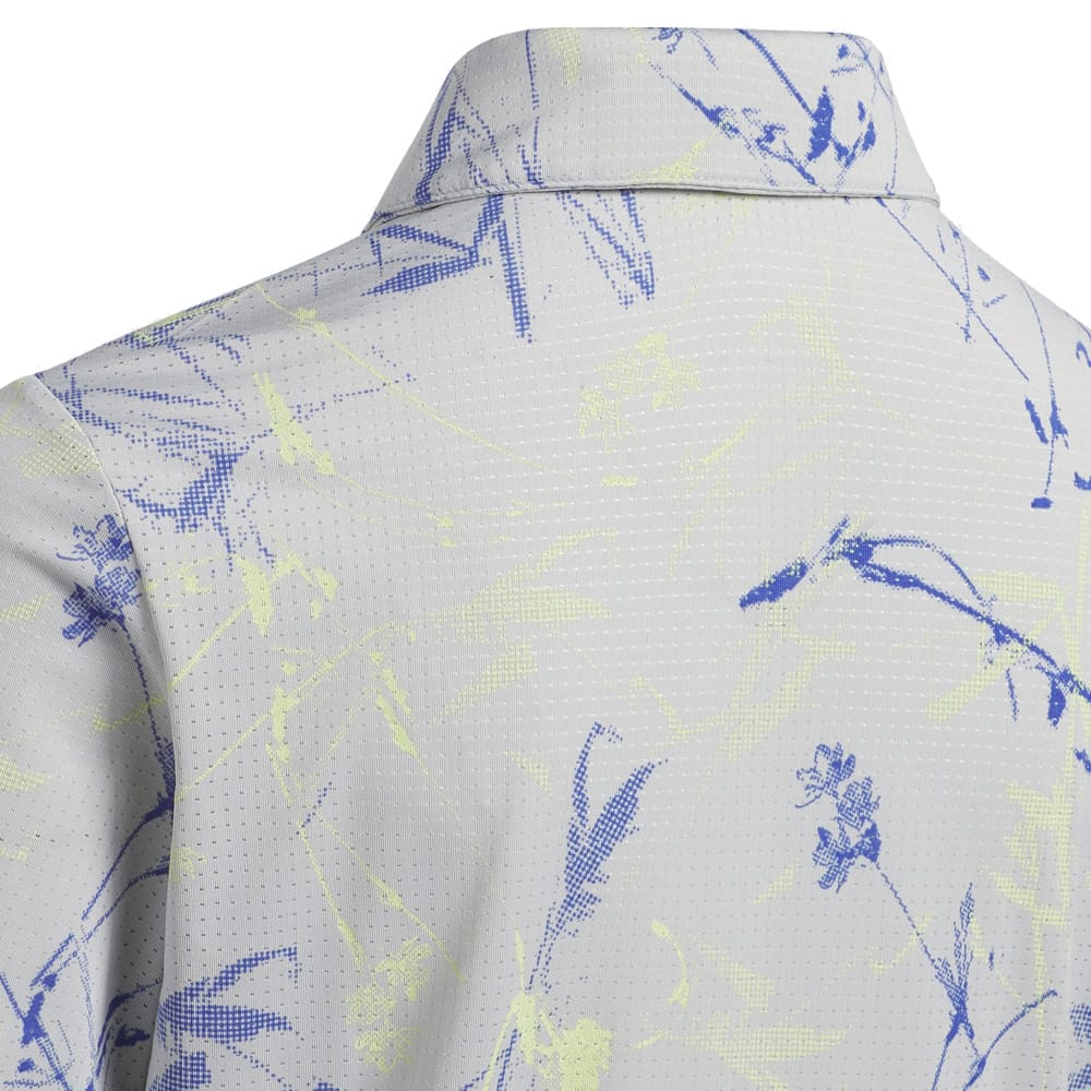adidas Youth Climacool Mesh Printed Polo Shirt - Frozen Lemon