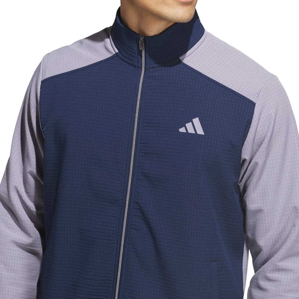 adidas Ultimate365 Wind Woven Full-Zip Sweatshirt - Slate/Collegiate Navy