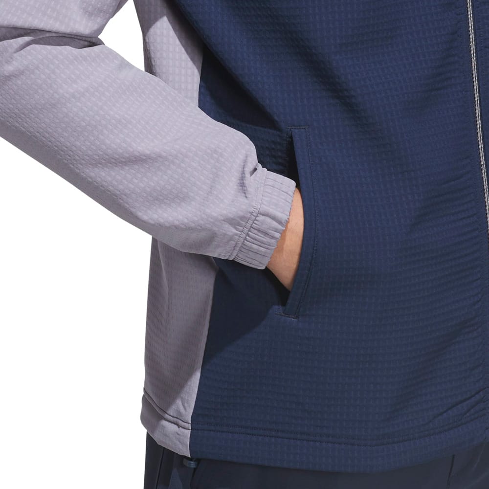 adidas Ultimate365 Wind Woven Full-Zip Sweatshirt - Slate/Collegiate Navy