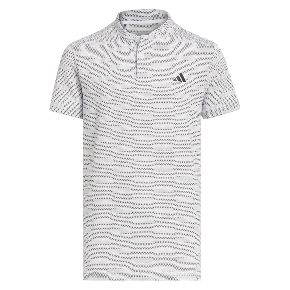 adidas Youth Jacquard Polo Shirt - White