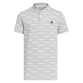 adidas Youth Jacquard Polo Shirt - White